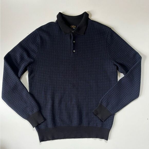 J.Crew Cashmere collared sweater in houndstooth jacquard Medium - Picture 9 of 14